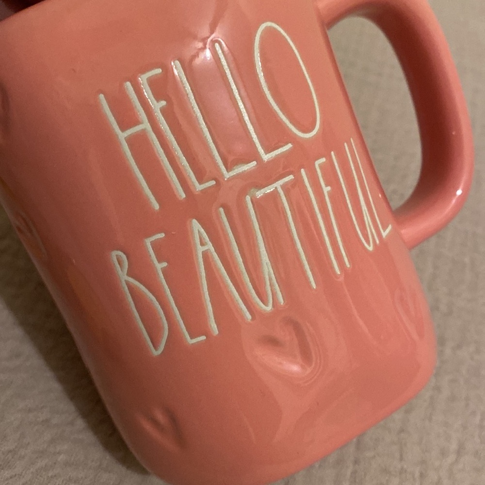 Rae DUNN Pink Ceramic Mug - Hello Beautiful - Picture 7 of 7